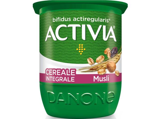 Iaurt cu musli din cereale integrale Activia 3.1% grasime 125 g Danone