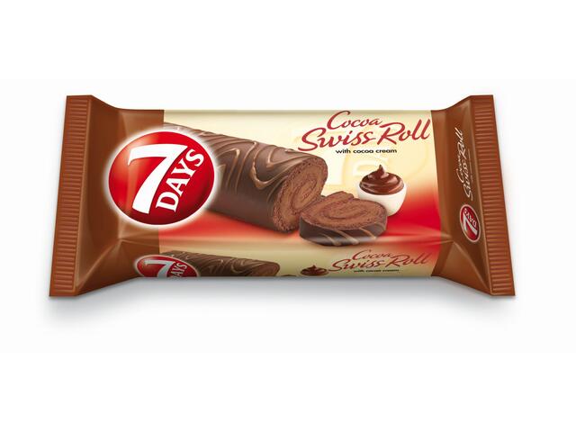 7Days Rulada elvetiana cu umplutura de cacao si glazura cu aroma de ciocolata 200g