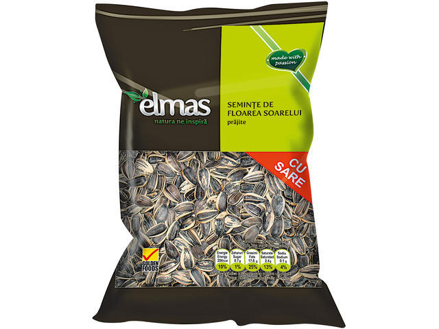 Seminte Pestrite Prajite Sarate 200G Elmas