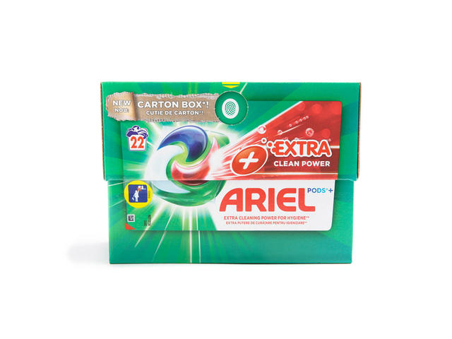 Detergent de rufe capsule Ariel All-in-One PODS +Extra Clean Power, 22 spalari