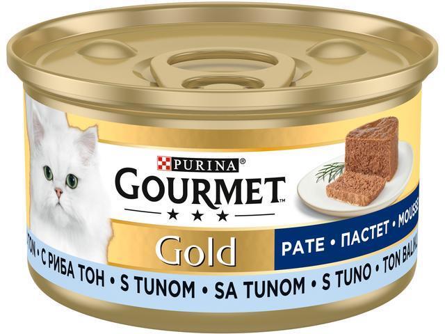 Conserva pentru pisici cu ton gold 85g Gourmet