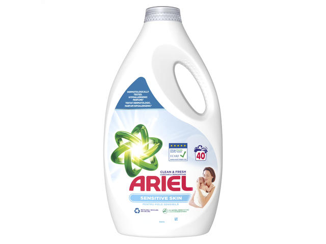 Detergent de rufe lichid Ariel Sensitive Skin, 40 spalari, 2L