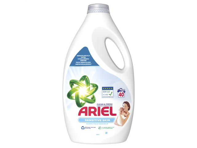 Detergent de rufe lichid Sensitive Skin 40 spalari 2L Ariel