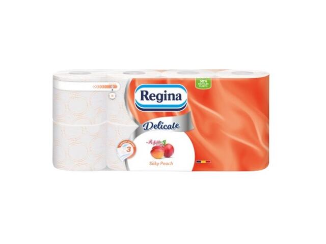 Hartie igienica Delicate Silky Peach 3 straturi 8 role Regina