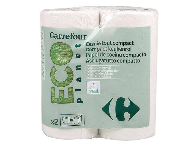 Prosoape din hartie, Carrefour Eco Planet, 2 role, 2 straturi