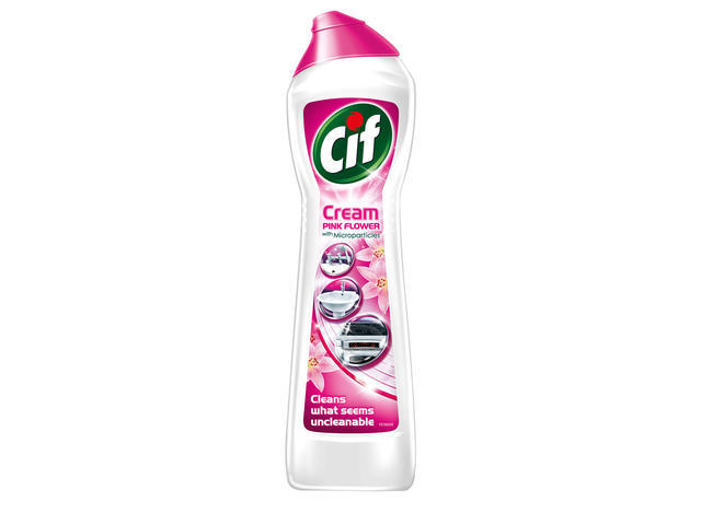 Crema de curatat cu micro cristale pink flower 500 ml Cif