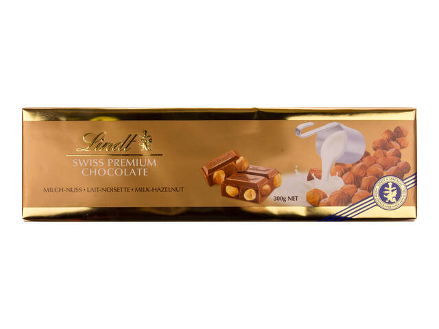 Ciocolata cu lapte si alune intregi Lindt 300g