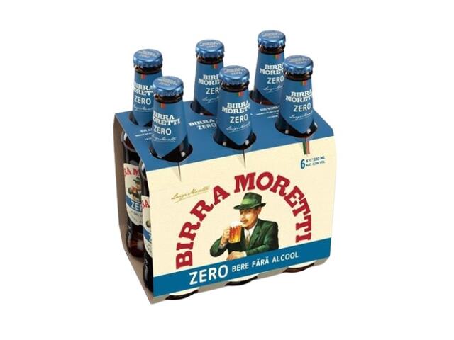 Bere Sticla Birra Moretti 0.0%Alcool 0.33L/6 Pack