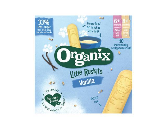 Little Ruskits-Biscuiti Ecologici (Bio) Cu Vanilie, Pentru Sugari, 60G, 6+, Organix