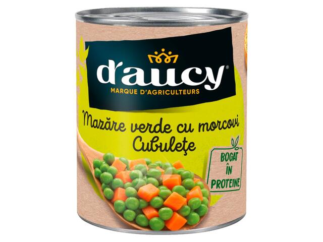 Daucy mazare verde cu morcovi cubulete 800 g