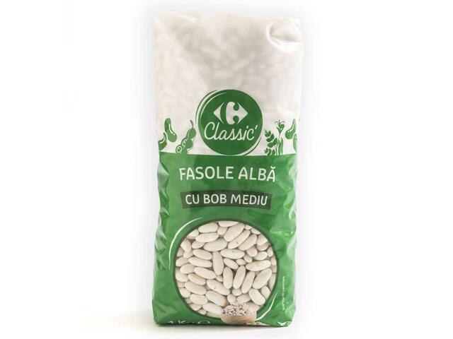 Fasole alba bob mediu Carrefour Classic 1kg