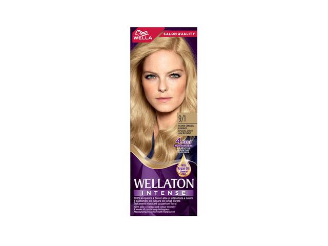 Vopsea de par permanenta Wellaton 9/1 Blond cenusiu luminos, 110ML