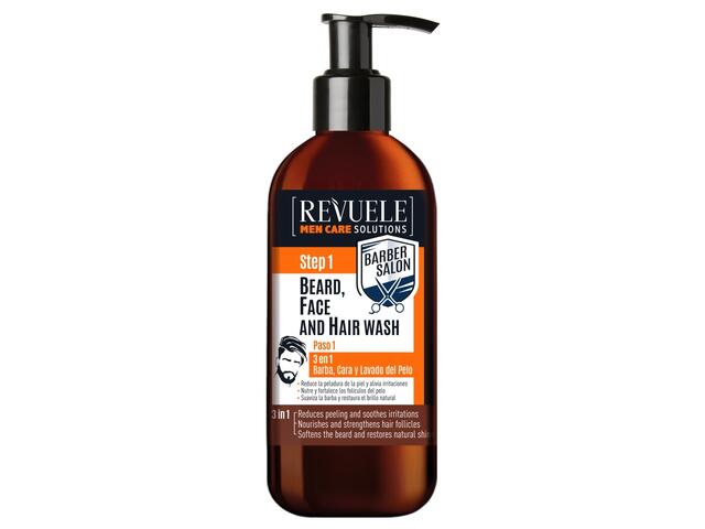 Revuele Gel de curatare barba, fata si par, 300 ML