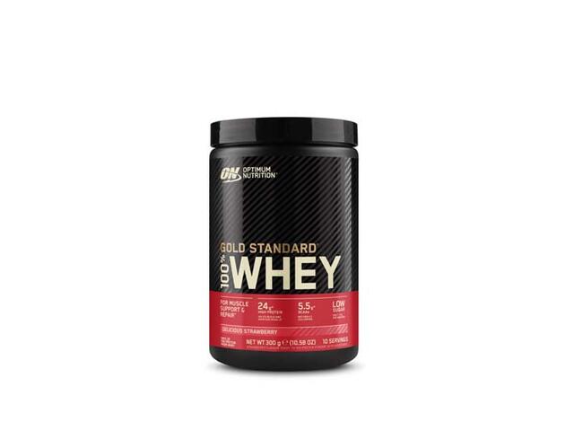 Optimum Nutrition Proteine Zer, 100% Whey Gold Standard, Aroma Capsuni, 300G