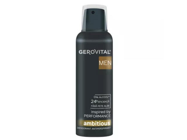 Deodorant antiperspirant Gerovital Men Ambitious, 150 ml