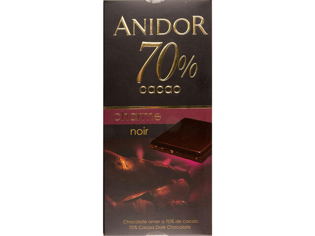 Anidor Ciocolata amaruie 70% 85g