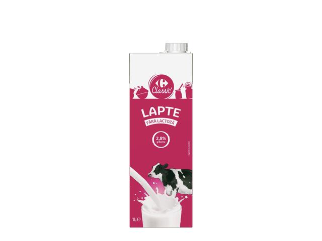 Lapte Proaspat fara Lactoza 2.8% 1L Carrefour