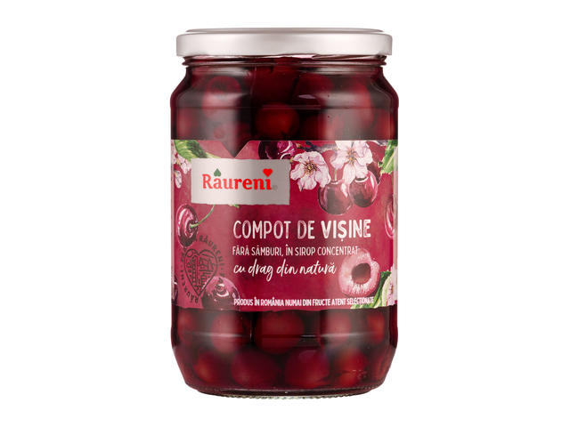 Compot de visine fara samburi Raureni 720 g