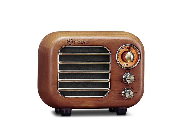 Boxa portabila model vintage,radio bluetooth, MD-918, design lemn, AMFM, bas puternic