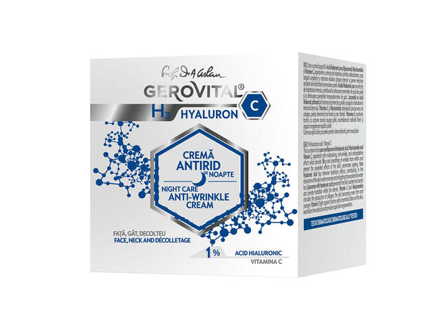 Crema antirid de noapte Gerovital H3 Hyaluron C