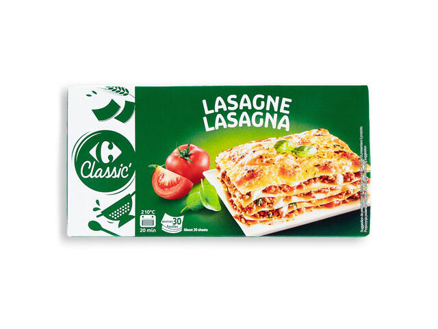 Paste fainoase fara ou Lasagne Carrefour 500 g