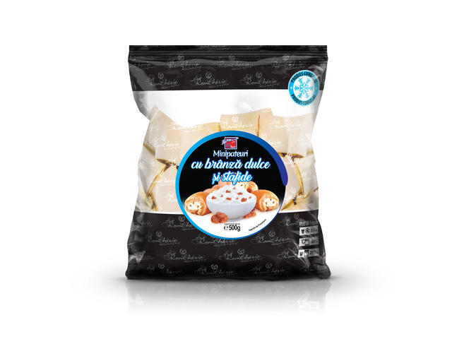 Mini pateuri  cu branza dulce&stafide 500g