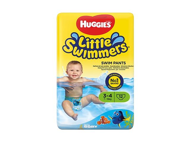 Scutece Huggies HLS Dory Little Swimmers Marimea 3-4, 7-15kg, 12 buc