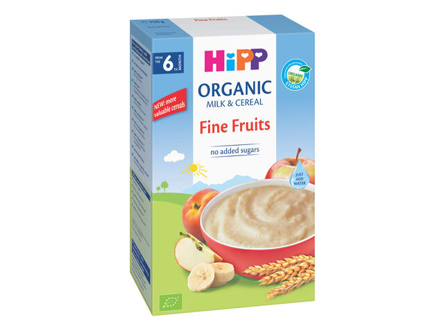 Hipp, Cereale Bio cu lapte si fructe, Noapte buna, 250 g