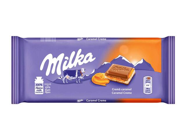Milka ciocolata cu crema Caramel 100g