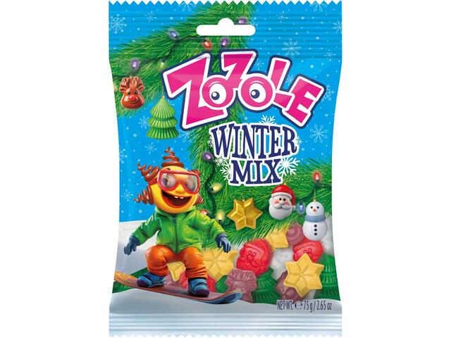 Zozole Winter Mix Jeleuri Gumate In Forme Specifice De Craciun Cu Aroma De Fructe 75G