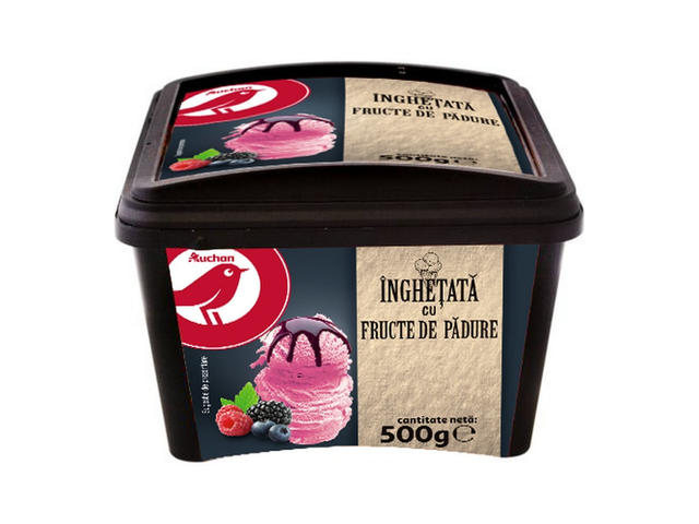 Inghetata Auchan cu fructe de padure, 500 g