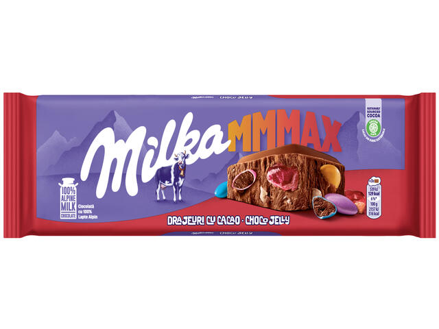Milka Mmmax Ciocolata Drajeuri cu cacao 250g