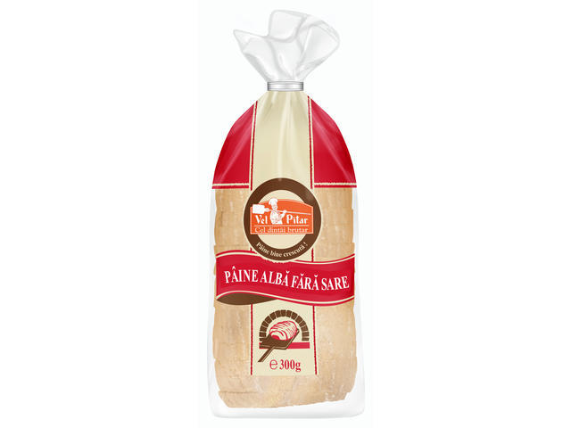 Paine alba fara sare ambalata 300g Vel Pitar