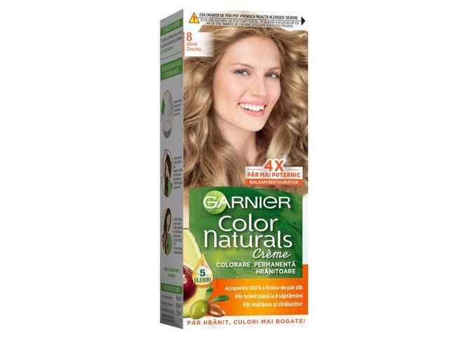 Garnier Color Naturals 8 Blond Deschis Vopsea de par permanenta cu amoniac 110 ml