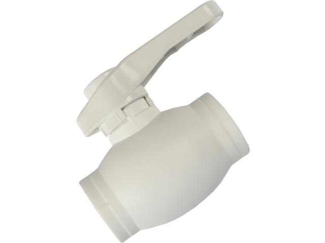 Robinet de trecere PPR Formul, cu sfera, alb, 32 mm