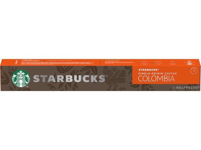 Cafea Capsule, Pr?jire Medie, Starbucks Single-Origin Colombia By Nespresso 10 Bucati, 57G