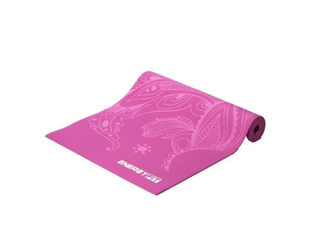 Covoras aerobic Energy Fit, PVC, Violet cu dÃ©cor