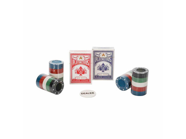 Set Poker, Smile Games, 100 jetoane si 2 pachete de carti