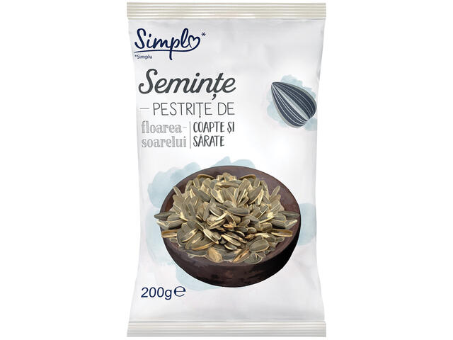 Seminte pestrite de floarea soarelui prajite si sarate 200 g Carrefour