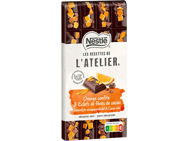 Ciocolata Nestle Les Recettes De L'Atelier, Dark Orange Nibs, 170g