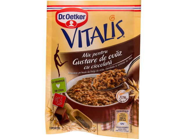 Dr. Oetker Vitalis Mix pentru gustare de ovaz cu ciocolata 60 g