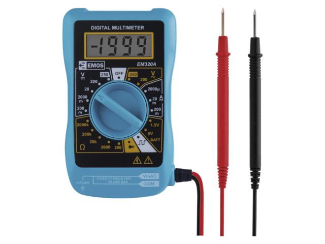 Multimetru digital Emos, ecran LCD, 95 x 57 x 30 mm