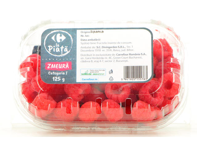 Zmeura Carrefour la Piata 125g