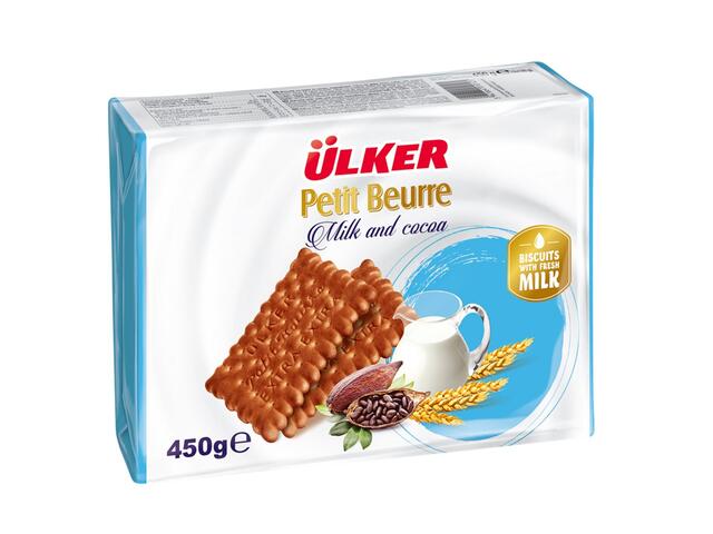 Ulker Petit Beurre biscuiti cu lapte si cacao 450g