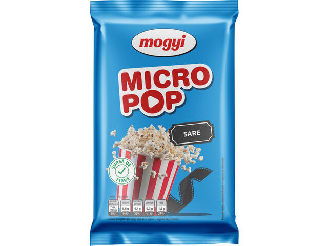 Popcorn cu sare Mogyi Micro Pop, 80 g