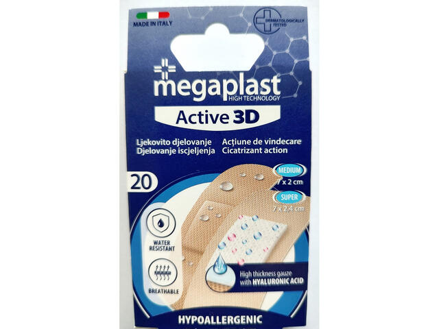 Megaplast Plasturi Cicatrizanti Cu Acid Hialuronic 20Buc