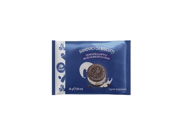 Inghetata Sandwich Biscuiti Lapte Cacao 80ml