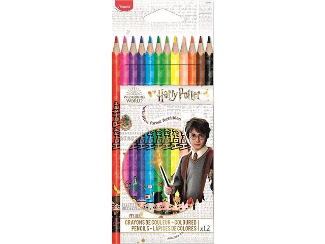 Set 12 creioane colorate Maped Harry Potter, Multicolor