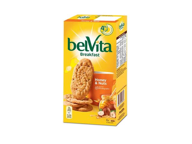 Belvita Start Biscuiti cereale miere si alune 300g