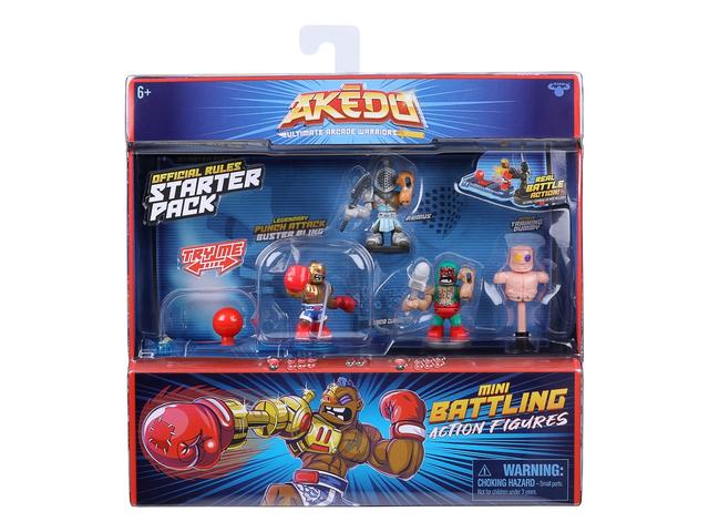 Set 3 figurine cu accesorii, Akedo,  Starter Pack S1, 14231